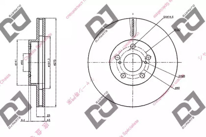 Тормозной диск DJ PARTS BD1952